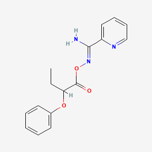 molecular formula C16H17N3O3 B5817339 N'-[(2-phenoxybutanoyl)oxy]-2-pyridinecarboximidamide 