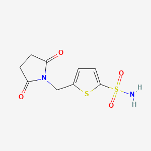 molecular formula C9H10N2O4S2 B581735 N-(5-氨基磺酰硫代吩-2-基)琥珀酰亚胺 CAS No. 1393441-98-9