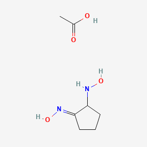 molecular formula C7H14N2O4 B5817352 2-(hydroxyamino)cyclopentanone oxime acetate (salt) 