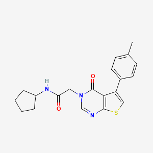 molecular formula C20H21N3O2S B5817360 N-cyclopentyl-2-[5-(4-methylphenyl)-4-oxothieno[2,3-d]pyrimidin-3(4H)-yl]acetamide 