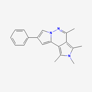 molecular formula C19H19N3 B5817376 1,2,3,4-tetramethyl-8-phenyl-2H-dipyrrolo[1,2-b:3',4'-d]pyridazine 