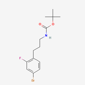 molecular formula C14H19BrFNO2 B581739 N-Boc-3-(4-bromo-2-fluorophenyl)propylamine CAS No. 1393442-41-5