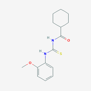 molecular formula C15H20N2O2S B5817390 N-{[(2-methoxyphenyl)amino]carbonothioyl}cyclohexanecarboxamide 