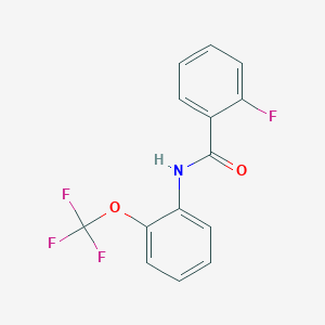 molecular formula C14H9F4NO2 B5817410 2-fluoro-N-[2-(trifluoromethoxy)phenyl]benzamide 