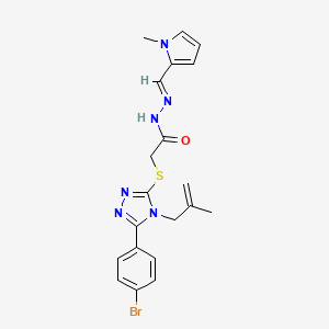 molecular formula C20H21BrN6OS B5817421 2-{[5-(4-bromophenyl)-4-(2-methyl-2-propen-1-yl)-4H-1,2,4-triazol-3-yl]thio}-N'-[(1-methyl-1H-pyrrol-2-yl)methylene]acetohydrazide 