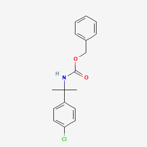 molecular formula C17H18ClNO2 B581743 Benzyl N-[2-(4-chlorophenyl)propan-2-YL]carbamate CAS No. 1400644-29-2