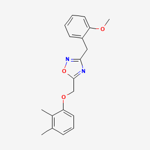 molecular formula C19H20N2O3 B5817446 5-[(2,3-dimethylphenoxy)methyl]-3-(2-methoxybenzyl)-1,2,4-oxadiazole 