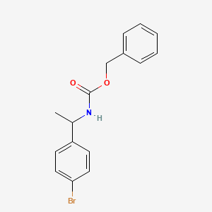 molecular formula C16H16BrNO2 B581745 苄基 N-[1-(4-溴苯基)乙基]氨基甲酸酯 CAS No. 1400644-50-9