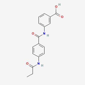 3-{[4-(propionylamino)benzoyl]amino}benzoic acid