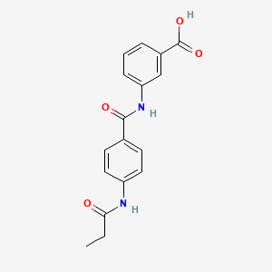 molecular formula C17H16N2O4 B5817472 3-{[4-(propionylamino)benzoyl]amino}benzoic acid 