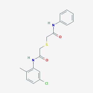 molecular formula C17H17ClN2O2S B5817480 2-[(2-anilino-2-oxoethyl)thio]-N-(5-chloro-2-methylphenyl)acetamide 