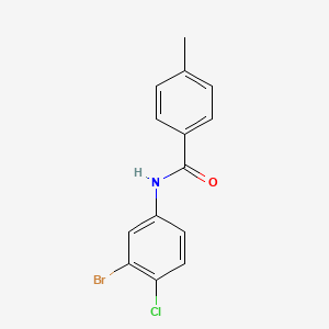 molecular formula C14H11BrClNO B5817493 N-(3-bromo-4-chlorophenyl)-4-methylbenzamide 