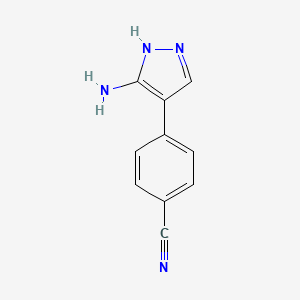 4-(3-Amino-1H-pyrazol-4-YL)benzonitrile