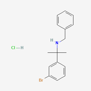 molecular formula C16H19BrClN B581751 Benzyl[2-(3-bromophenyl)propan-2-YL]amine hcl CAS No. 1400644-86-1
