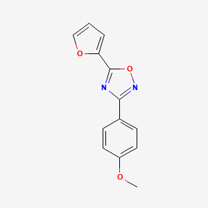 molecular formula C13H10N2O3 B5817511 5-(2-furyl)-3-(4-methoxyphenyl)-1,2,4-oxadiazole 