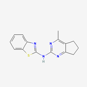 molecular formula C15H14N4S B5817514 N-(4-methyl-6,7-dihydro-5H-cyclopenta[d]pyrimidin-2-yl)-1,3-benzothiazol-2-amine 