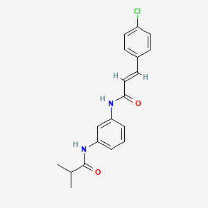 molecular formula C19H19ClN2O2 B5817521 3-(4-chlorophenyl)-N-[3-(isobutyrylamino)phenyl]acrylamide 