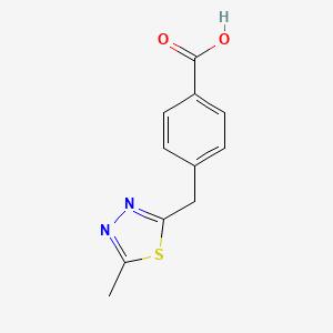 molecular formula C11H10N2O2S B5817524 4-[(5-methyl-1,3,4-thiadiazol-2-yl)methyl]benzoic acid 
