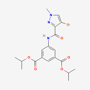 molecular formula C19H22BrN3O5 B5817531 diisopropyl 5-{[(4-bromo-1-methyl-1H-pyrazol-3-yl)carbonyl]amino}isophthalate 