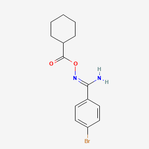 4-bromo-N'-[(cyclohexylcarbonyl)oxy]benzenecarboximidamide