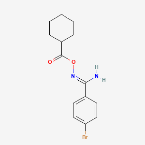 molecular formula C14H17BrN2O2 B5817535 4-bromo-N'-[(cyclohexylcarbonyl)oxy]benzenecarboximidamide 