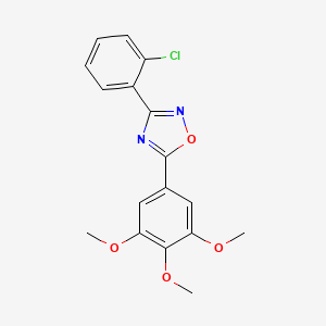 molecular formula C17H15ClN2O4 B5817537 3-(2-chlorophenyl)-5-(3,4,5-trimethoxyphenyl)-1,2,4-oxadiazole 