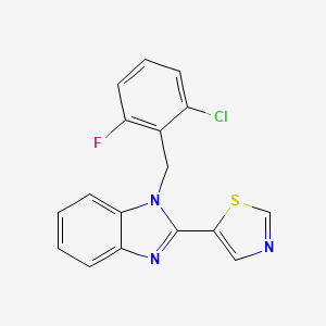 molecular formula C17H11ClFN3S B5817543 1-(2-chloro-6-fluorobenzyl)-2-(1,3-thiazol-5-yl)-1H-benzimidazole 