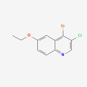 molecular formula C11H9BrClNO B581755 4-Bromo-3-chloro-6-ethoxyquinoline CAS No. 1210208-11-9