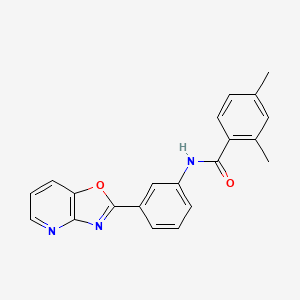 molecular formula C21H17N3O2 B5817551 2,4-dimethyl-N-(3-[1,3]oxazolo[4,5-b]pyridin-2-ylphenyl)benzamide 
