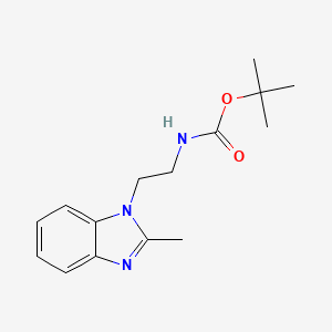 molecular formula C15H21N3O2 B581756 1-(2-BOC-氨基乙基)-2-甲基-1H-苯并咪唑 CAS No. 1414029-35-8