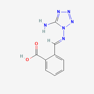 molecular formula C9H8N6O2 B5817569 2-{[(5-amino-1H-tetrazol-1-yl)imino]methyl}benzoic acid 