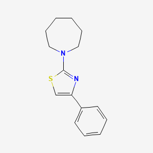 molecular formula C15H18N2S B5817582 1-(4-phenyl-1,3-thiazol-2-yl)azepane 