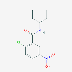 molecular formula C12H15ClN2O3 B5817595 2-chloro-N-(1-ethylpropyl)-5-nitrobenzamide 