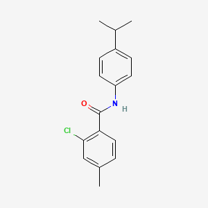molecular formula C17H18ClNO B5817608 2-chloro-N-(4-isopropylphenyl)-4-methylbenzamide CAS No. 6635-11-6