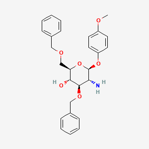 molecular formula C27H31NO6 B581762 4-Methoxyphenyl 2-Amino-3,6-di-O-benzyl-2-deoxy-beta-D-glucopyranoside CAS No. 1272755-07-3