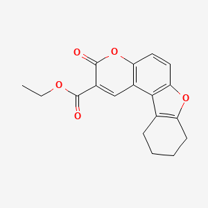 molecular formula C18H16O5 B5817623 ethyl 3-oxo-8,9,10,11-tetrahydro-3H-[1]benzofuro[3,2-f]chromene-2-carboxylate 