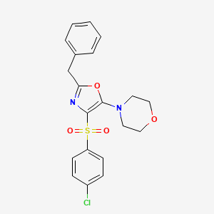 molecular formula C20H19ClN2O4S B5817631 4-[2-Benzyl-4-(4-chlorophenyl)sulfonyl-1,3-oxazol-5-yl]morpholine 