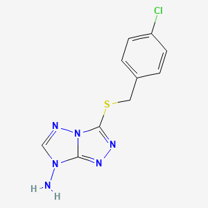 3-[(4-chlorobenzyl)thio]-7H-[1,2,4]triazolo[4,3-b][1,2,4]triazol-7-amine