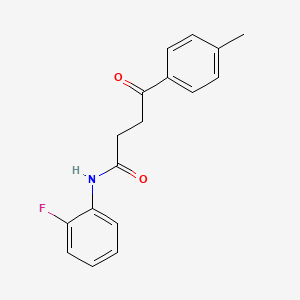 molecular formula C17H16FNO2 B5817641 N-(2-fluorophenyl)-4-(4-methylphenyl)-4-oxobutanamide 