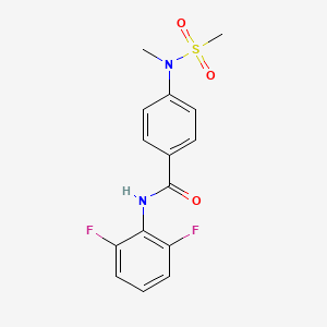 molecular formula C15H14F2N2O3S B5817668 N-(2,6-difluorophenyl)-4-[methyl(methylsulfonyl)amino]benzamide 