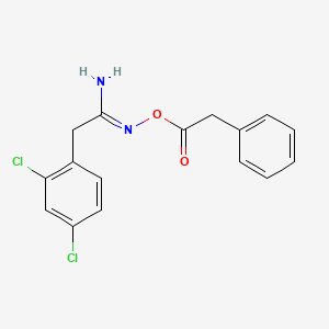 molecular formula C16H14Cl2N2O2 B5817675 2-(2,4-dichlorophenyl)-N'-[(phenylacetyl)oxy]ethanimidamide 