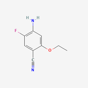 molecular formula C9H9FN2O B581768 4-氨基-2-乙氧基-5-氟苯甲腈 CAS No. 1420800-17-4