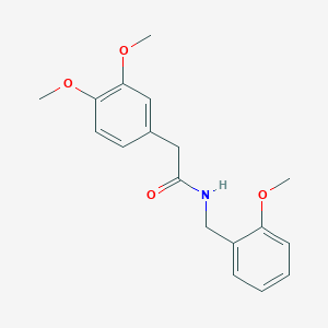 molecular formula C18H21NO4 B5817682 2-(3,4-dimethoxyphenyl)-N-(2-methoxybenzyl)acetamide 