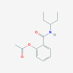 molecular formula C14H19NO3 B5817694 2-{[(1-ethylpropyl)amino]carbonyl}phenyl acetate 