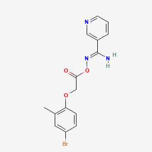 molecular formula C15H14BrN3O3 B5817699 (Z)-[AMINO(PYRIDIN-3-YL)METHYLIDENE]AMINO 2-(4-BROMO-2-METHYLPHENOXY)ACETATE 