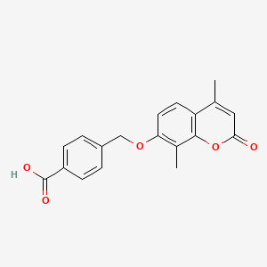 molecular formula C19H16O5 B5817714 4-{[(4,8-dimethyl-2-oxo-2H-chromen-7-yl)oxy]methyl}benzoic acid 
