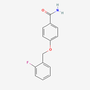 molecular formula C14H12FNO2 B5817720 4-[(2-fluorobenzyl)oxy]benzamide 