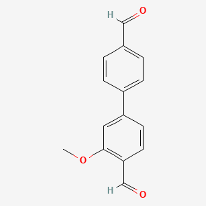 molecular formula C15H12O3 B581774 4-(4-甲酰苯基)-2-甲氧基苯甲醛 CAS No. 1426958-52-2