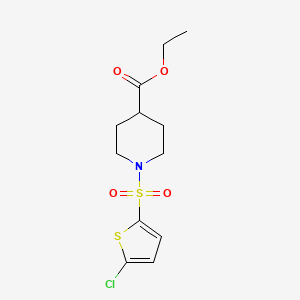 molecular formula C12H16ClNO4S2 B5817748 ethyl 1-[(5-chloro-2-thienyl)sulfonyl]-4-piperidinecarboxylate 
