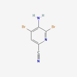 B581775 5-Amino-4,6-dibromopyridine-2-carbonitrile CAS No. 1429510-81-5